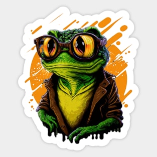 Funny Frog 2 - Cool Boy Sticker